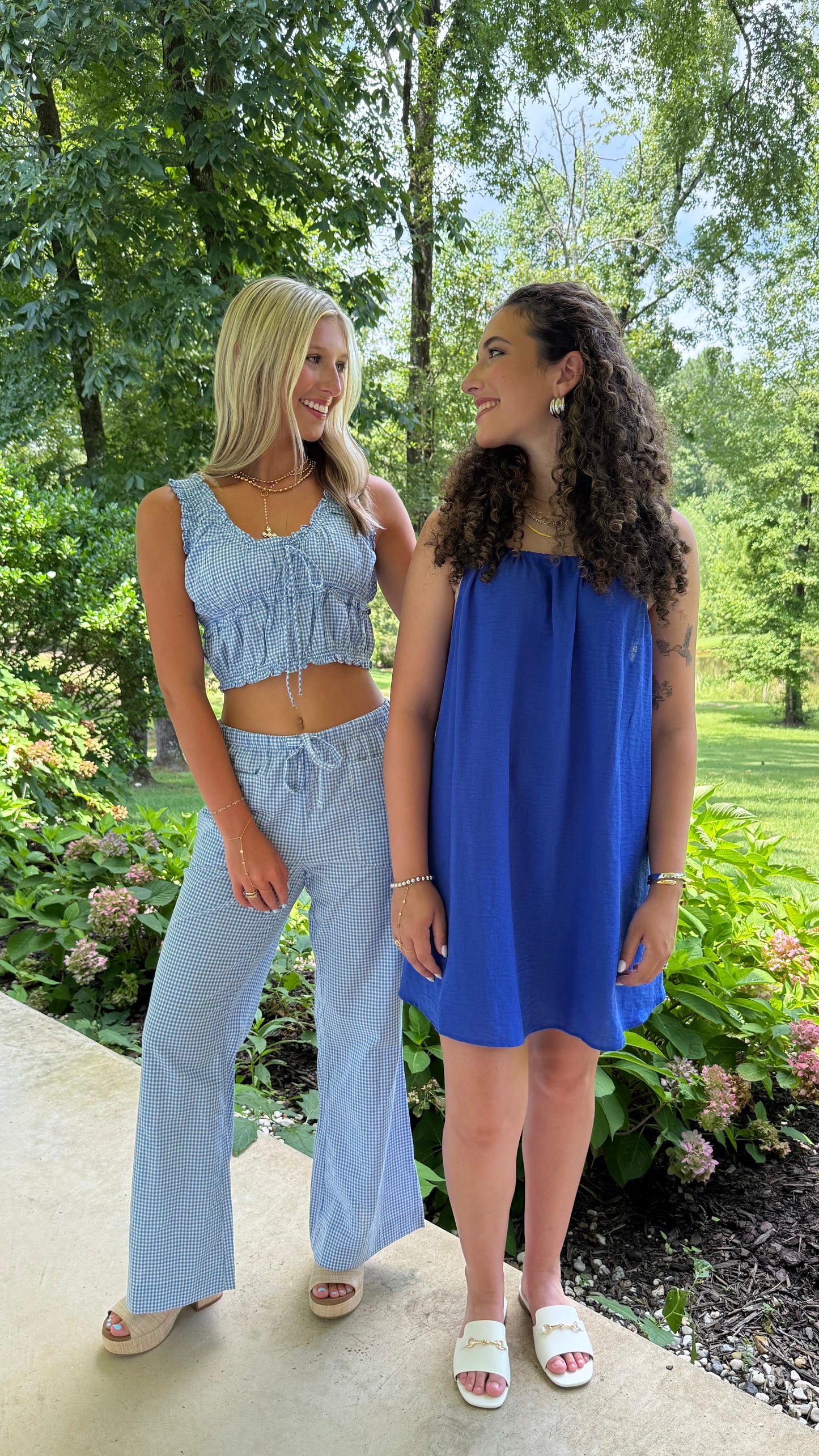 Ocean Eye Tie-Back Dress – Blue Summer Mini