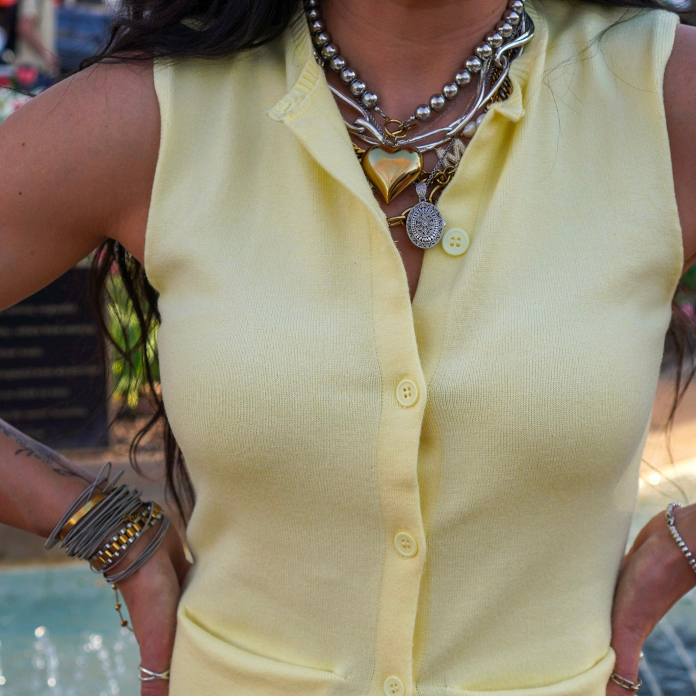 Lemon Drop Cardigan Vest