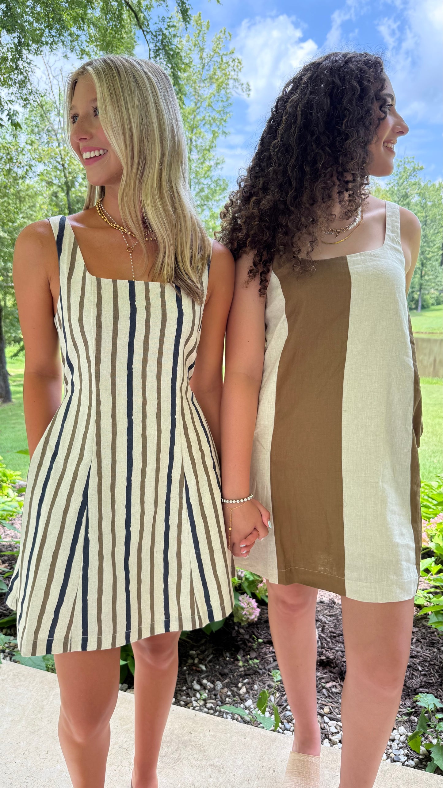 Split Decision Stripe Dress