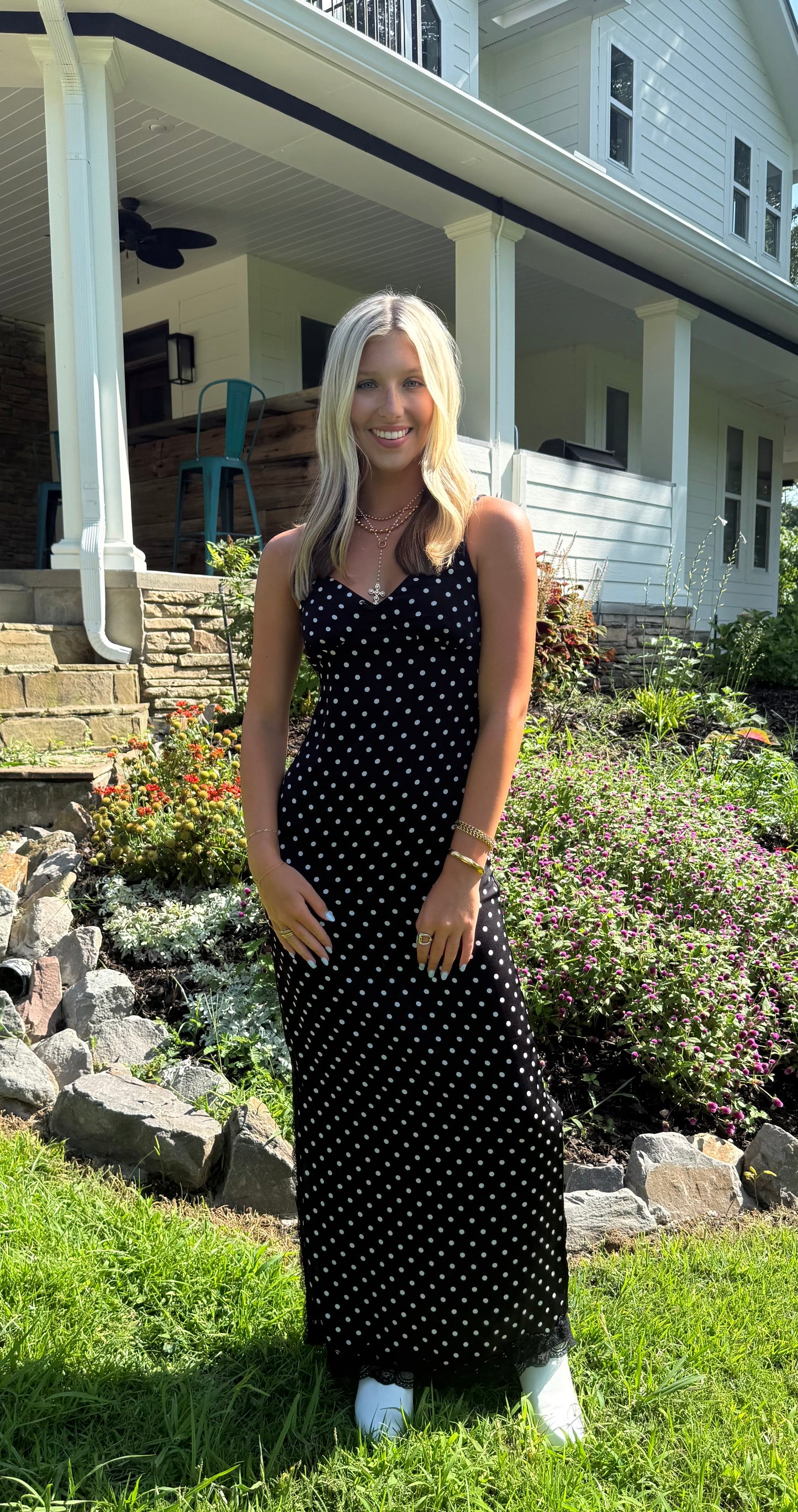 Polka Dot Slip Maxi Dress