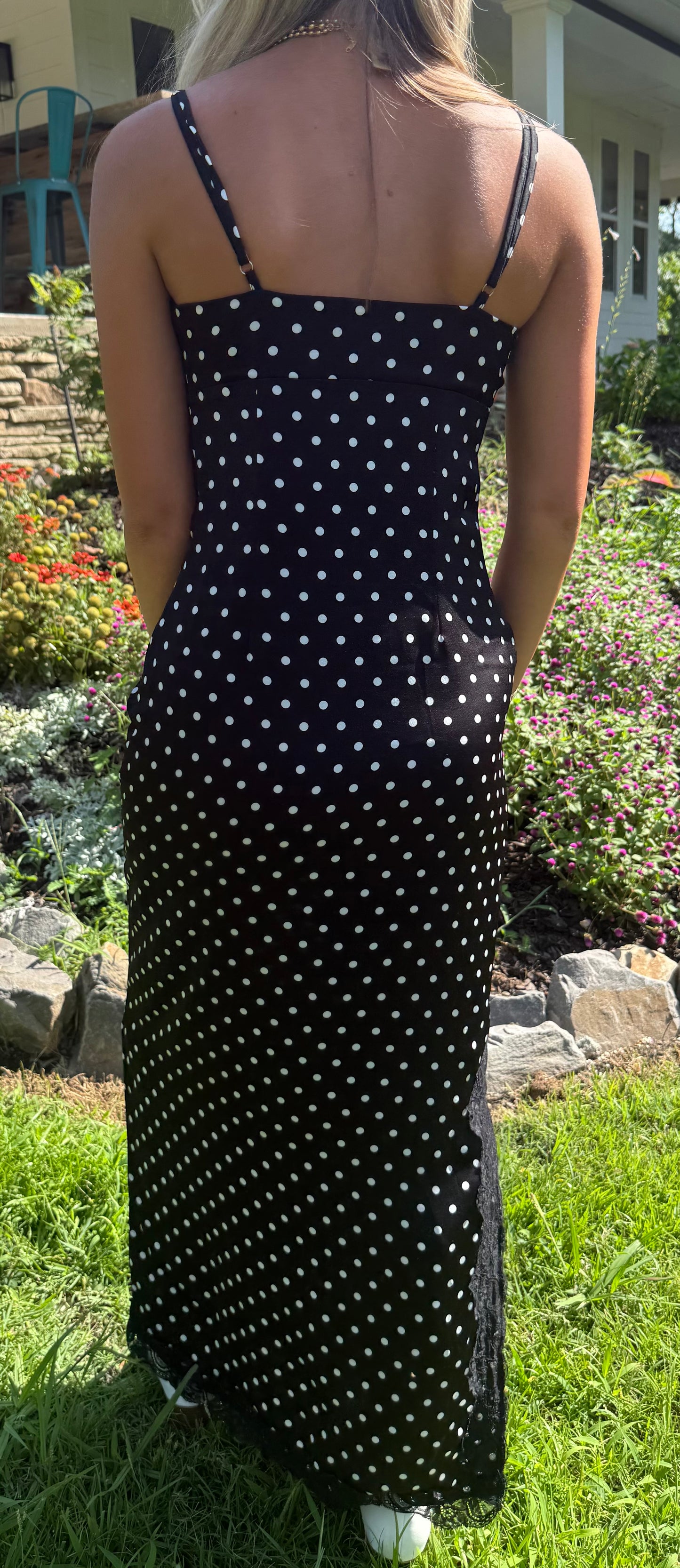 Polka Dot Slip Maxi Dress