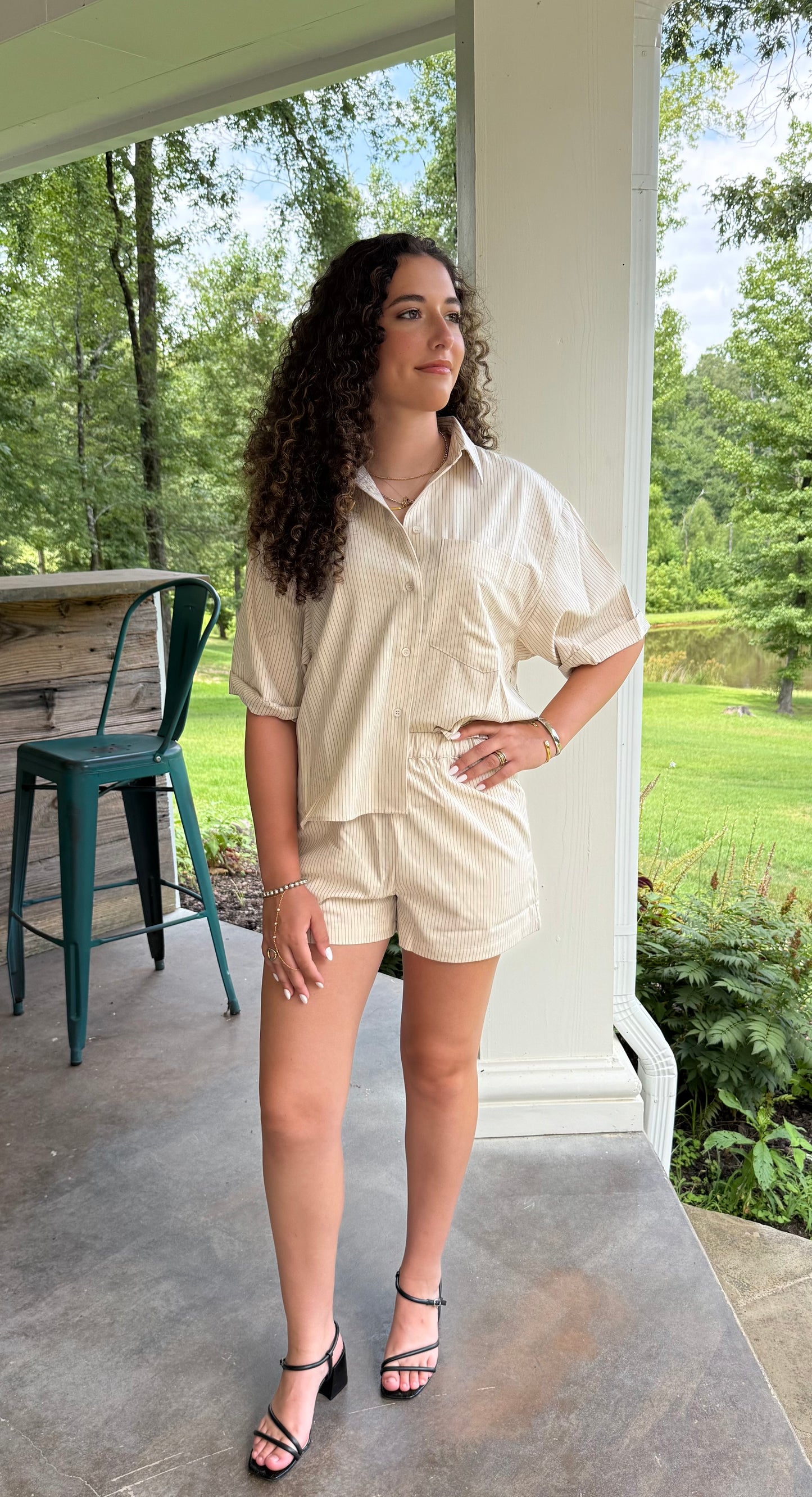 Editorial Stripe Button-Up