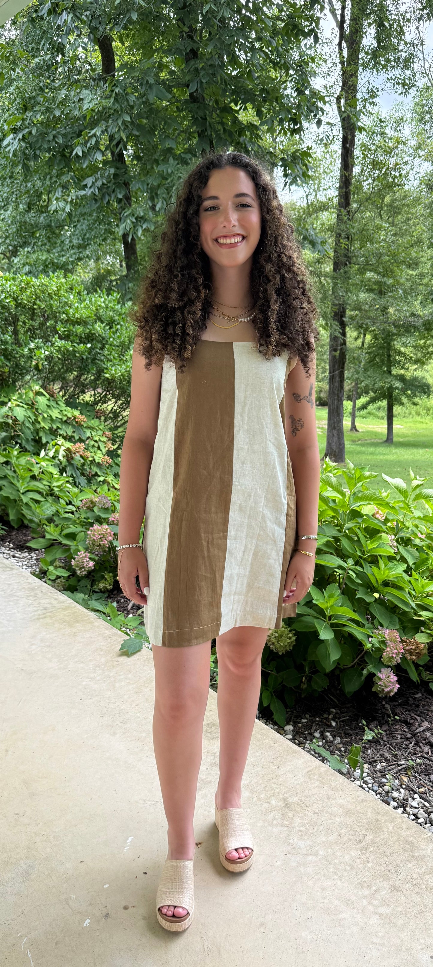 Split Decision Stripe Dress