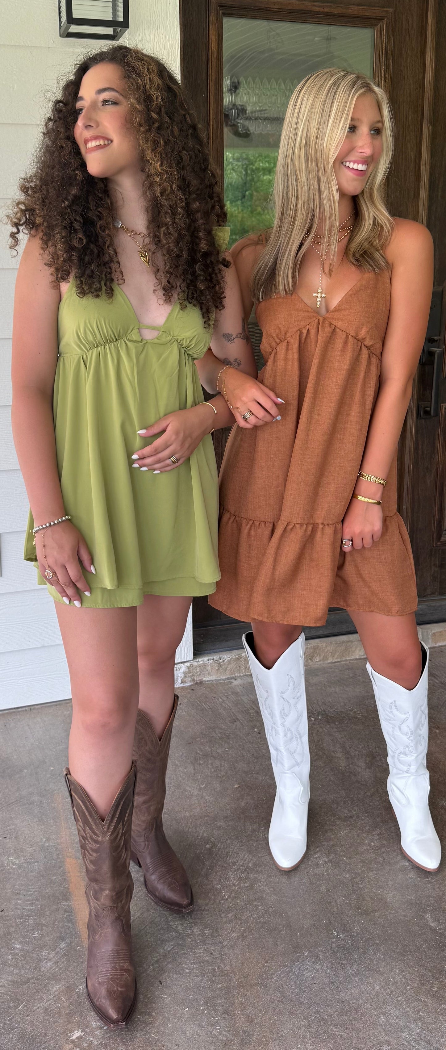 Avocado Babydoll Mini Dress