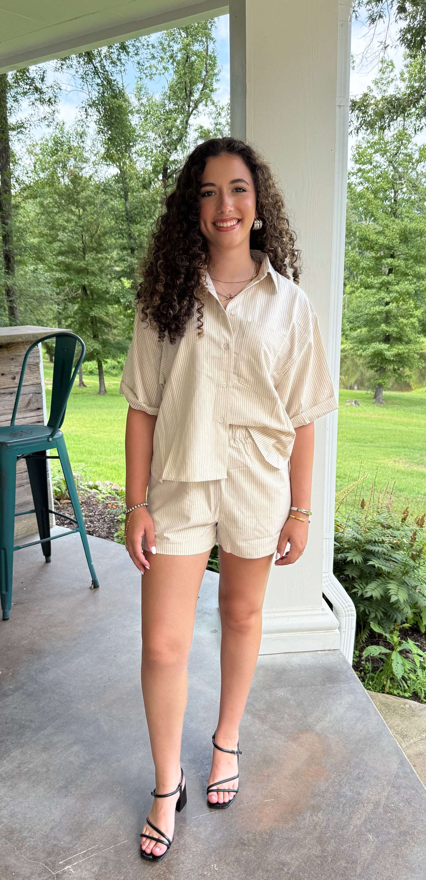 Editorial Stripe Shorts