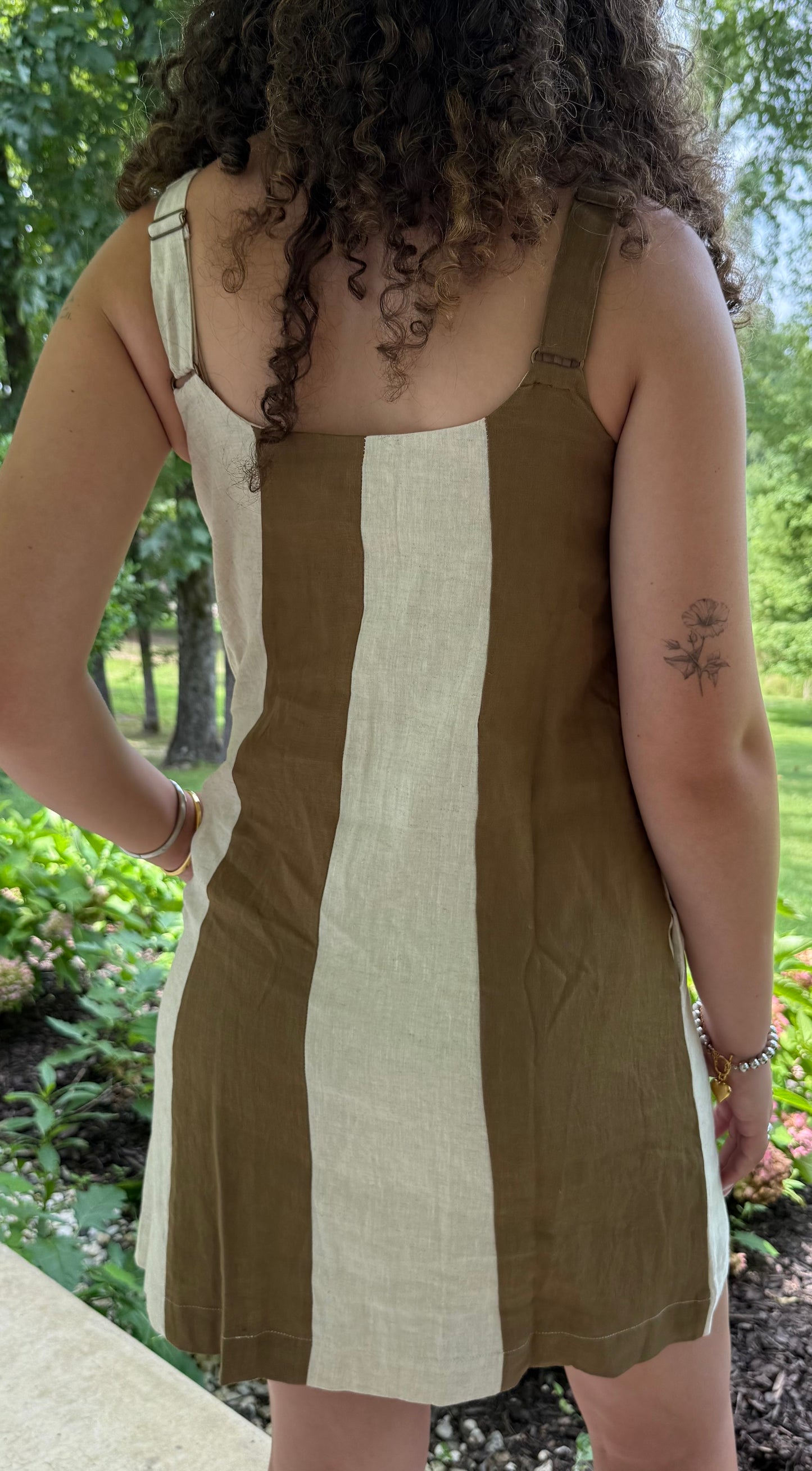 Split Decision Stripe Dress