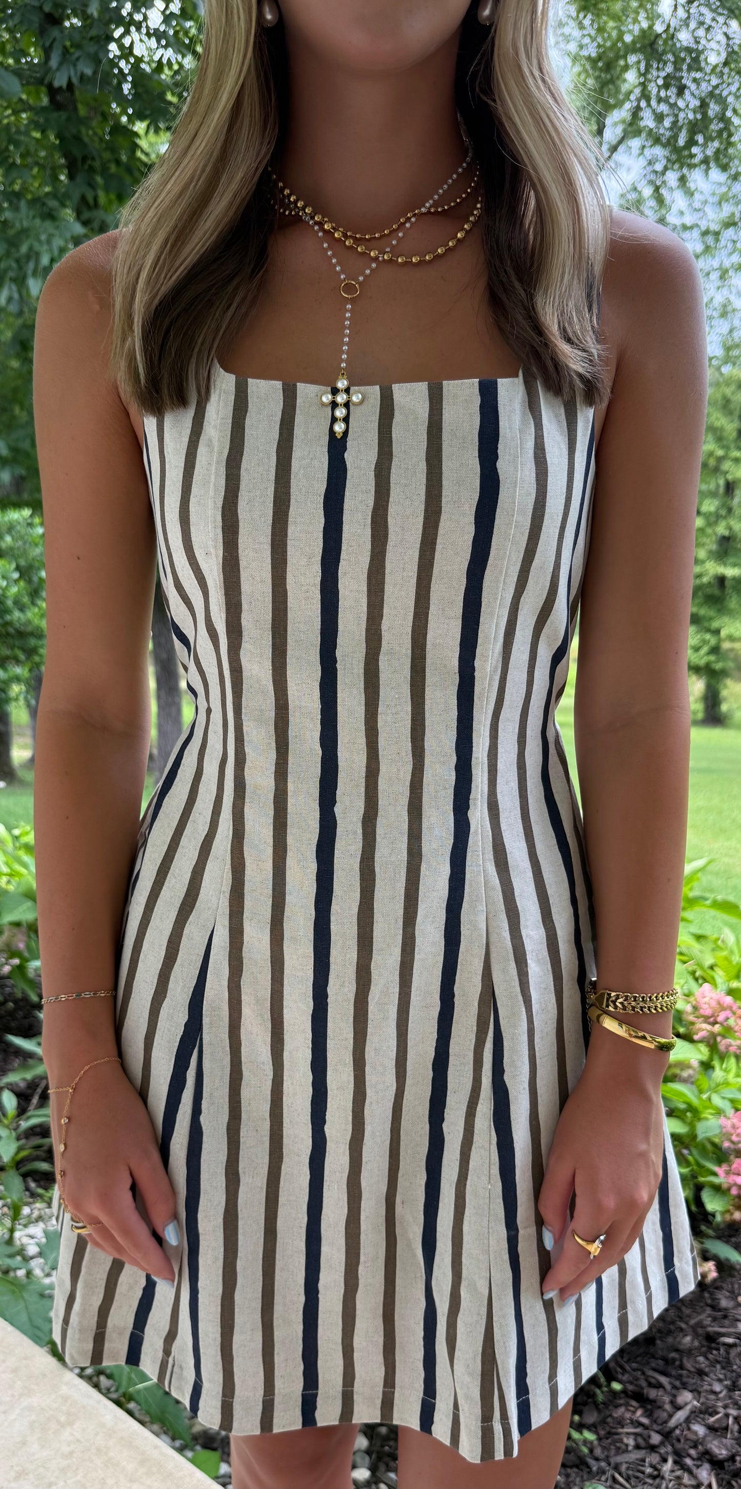 Harbor Side Dress Breezy Midi Dress with Side Slit Detail