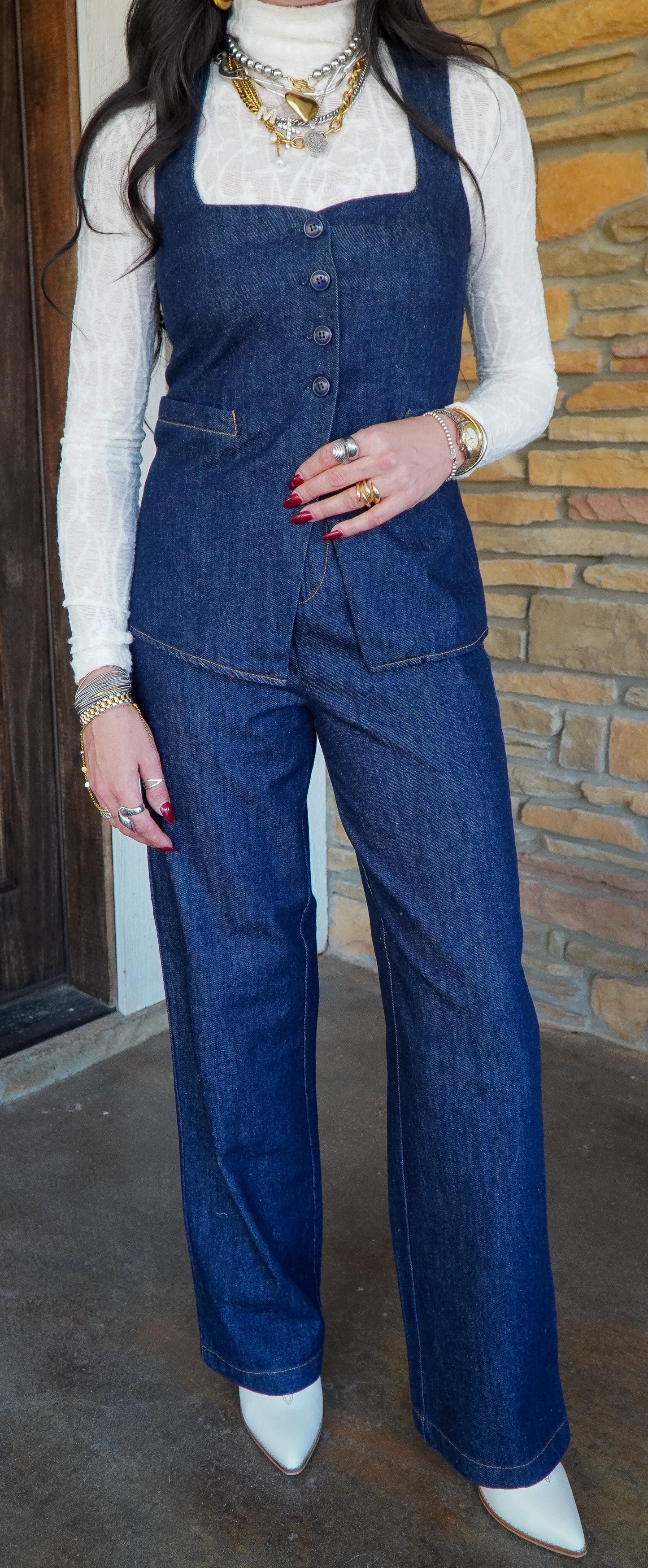 Sheer Textured Turtleneck Bodysuit