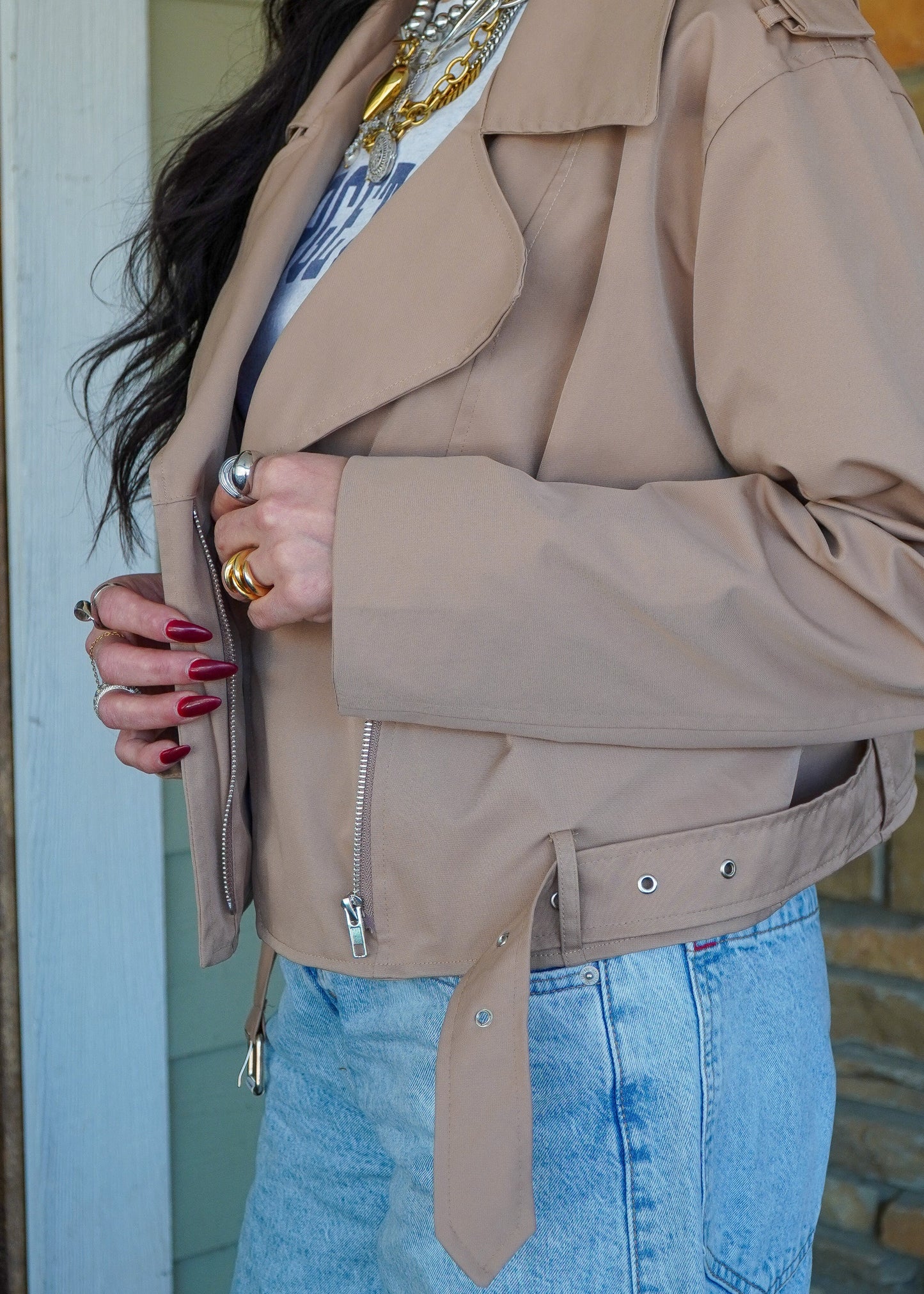 Classic Cropped Trench Jacket