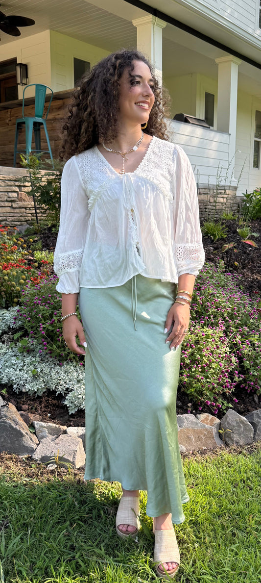 Eyelet Lace Embroidered Blouse