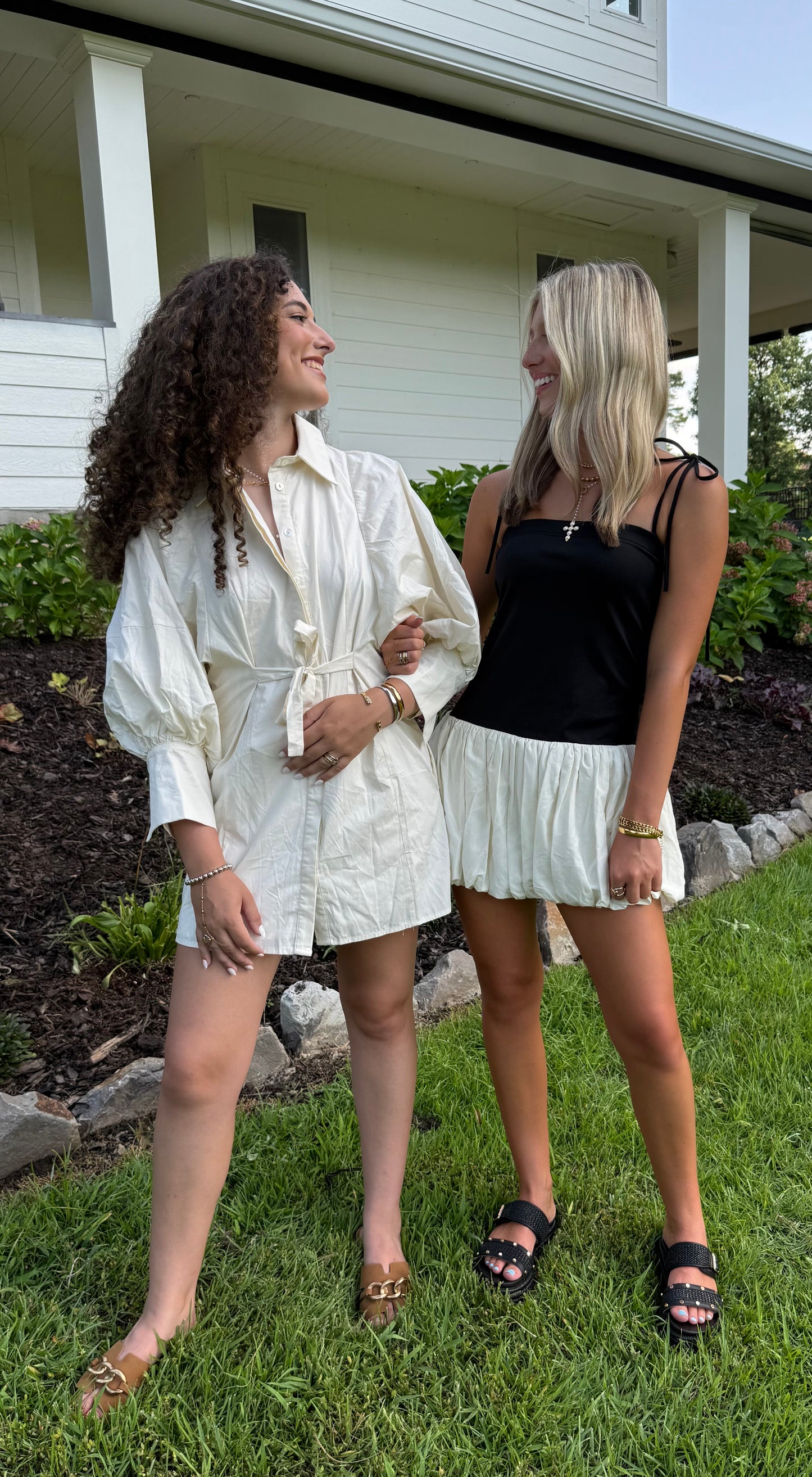 Ivory Muse Balloon Sleeve Dress