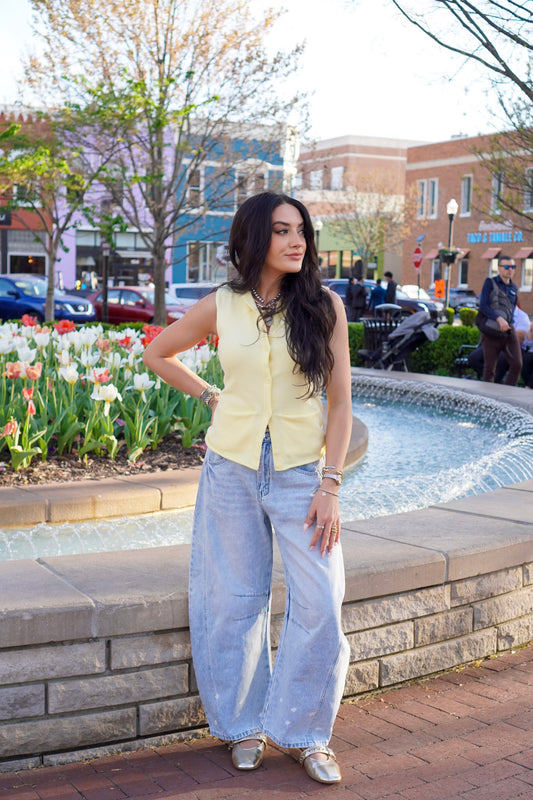 Lemon Drop Cardigan Vest
