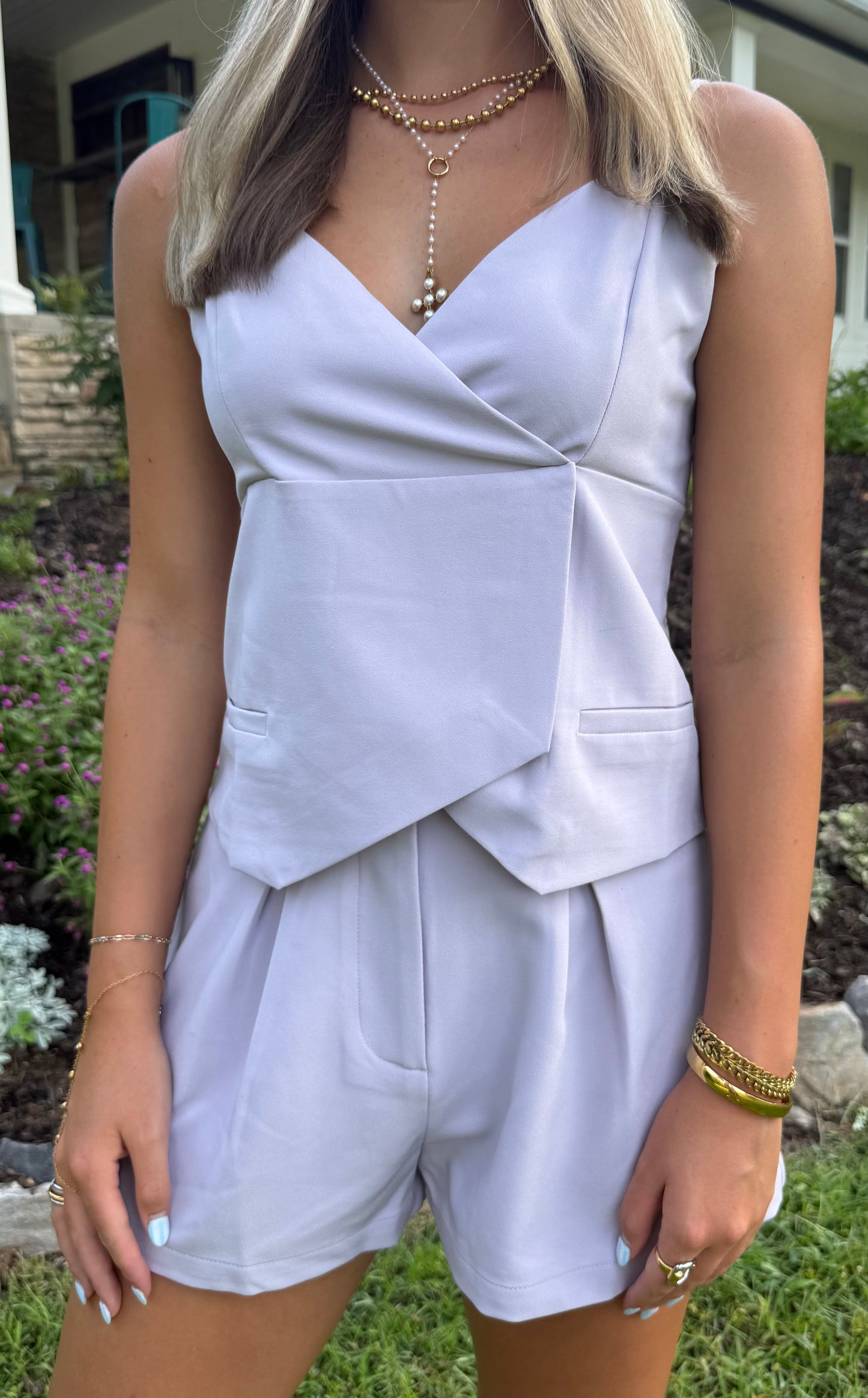 Lavender Luxe Wrap Top