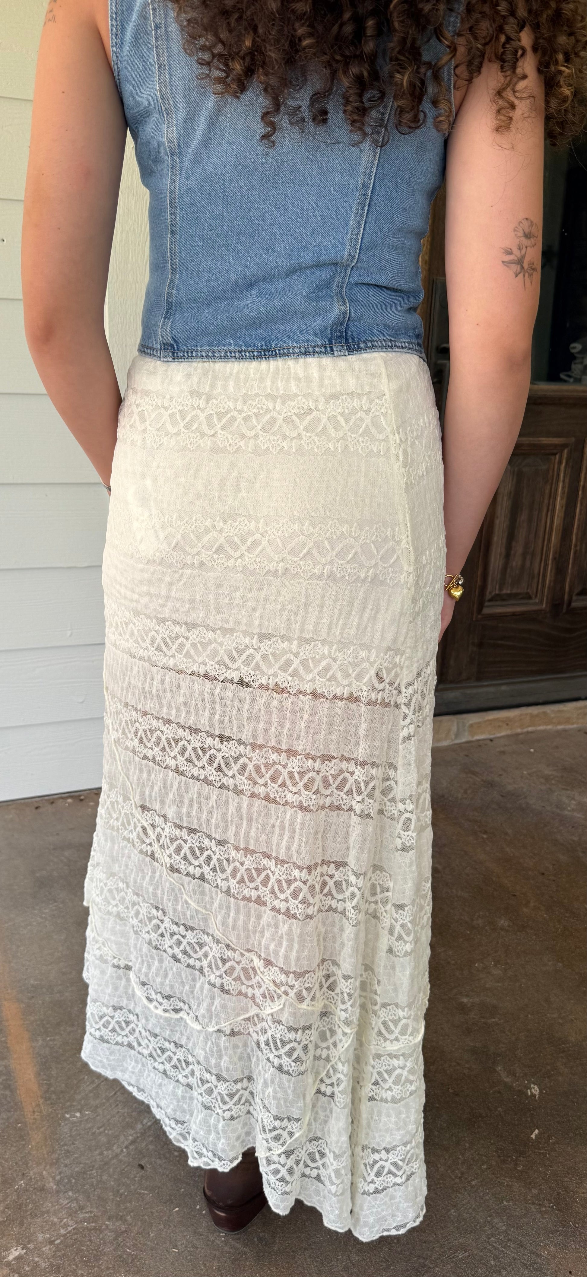 Fields of Lace Maxi Skirt – Boho Romantic Style