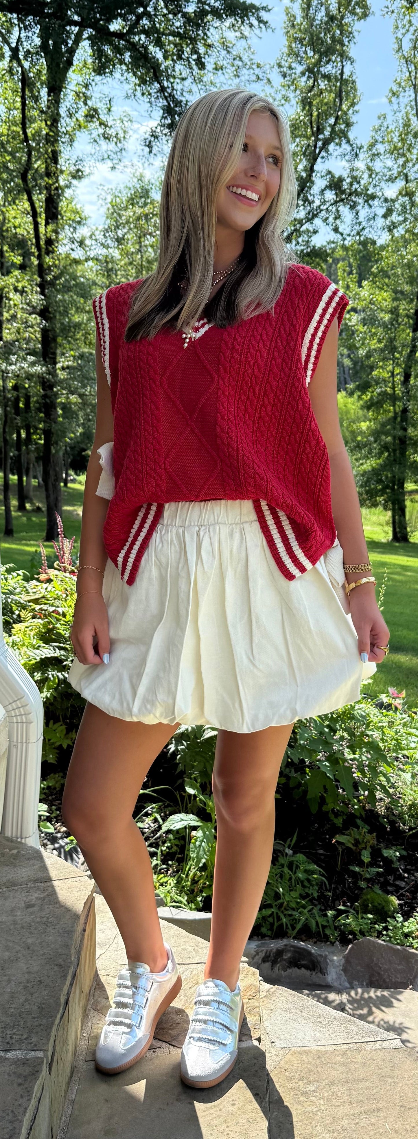 V-Neck Sleeveless Sweater Top