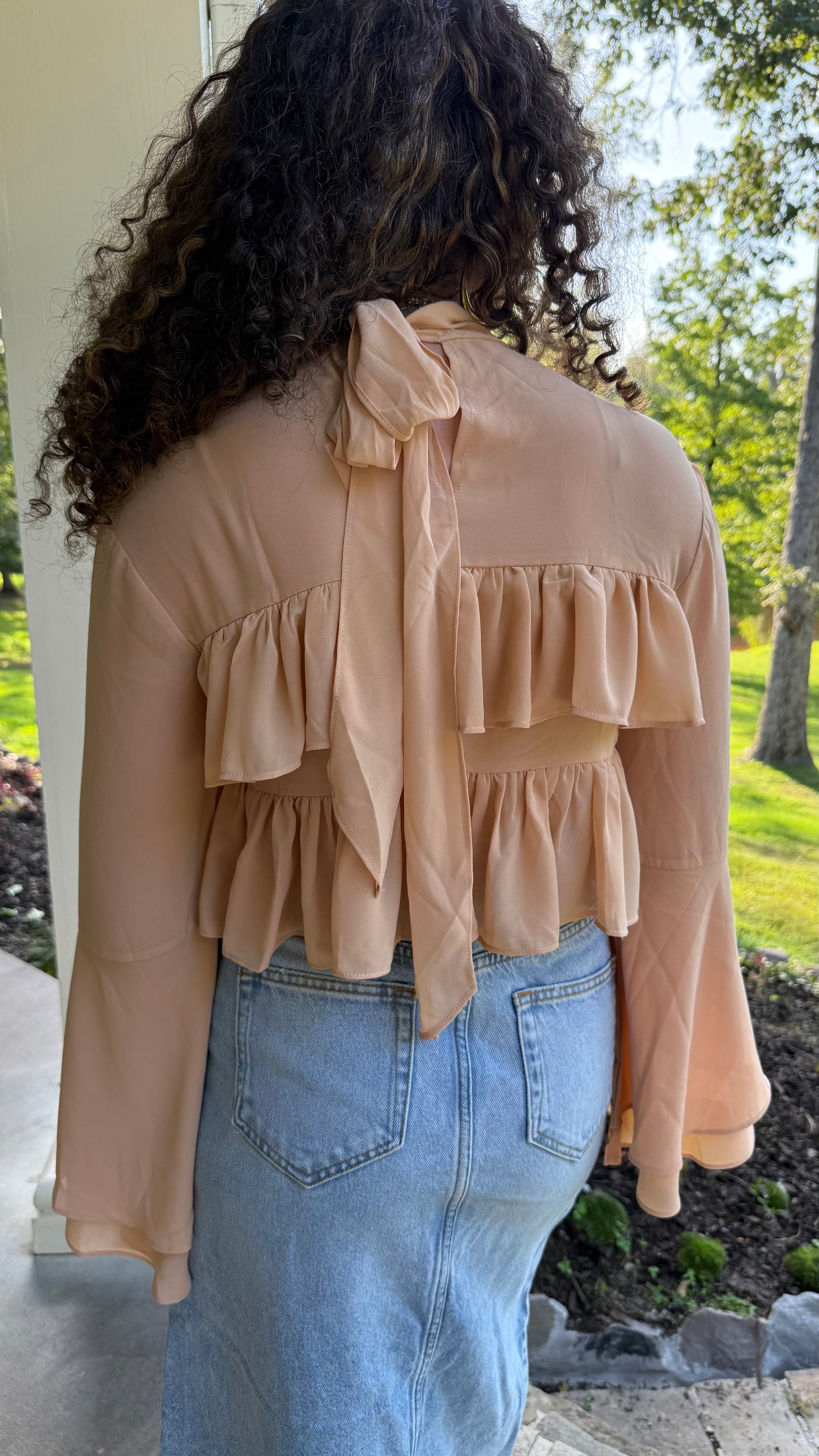 Flounce Ruffle Tiered Blouse