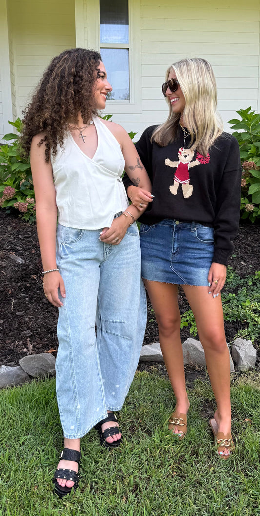 Halter Top With Buckle Detail