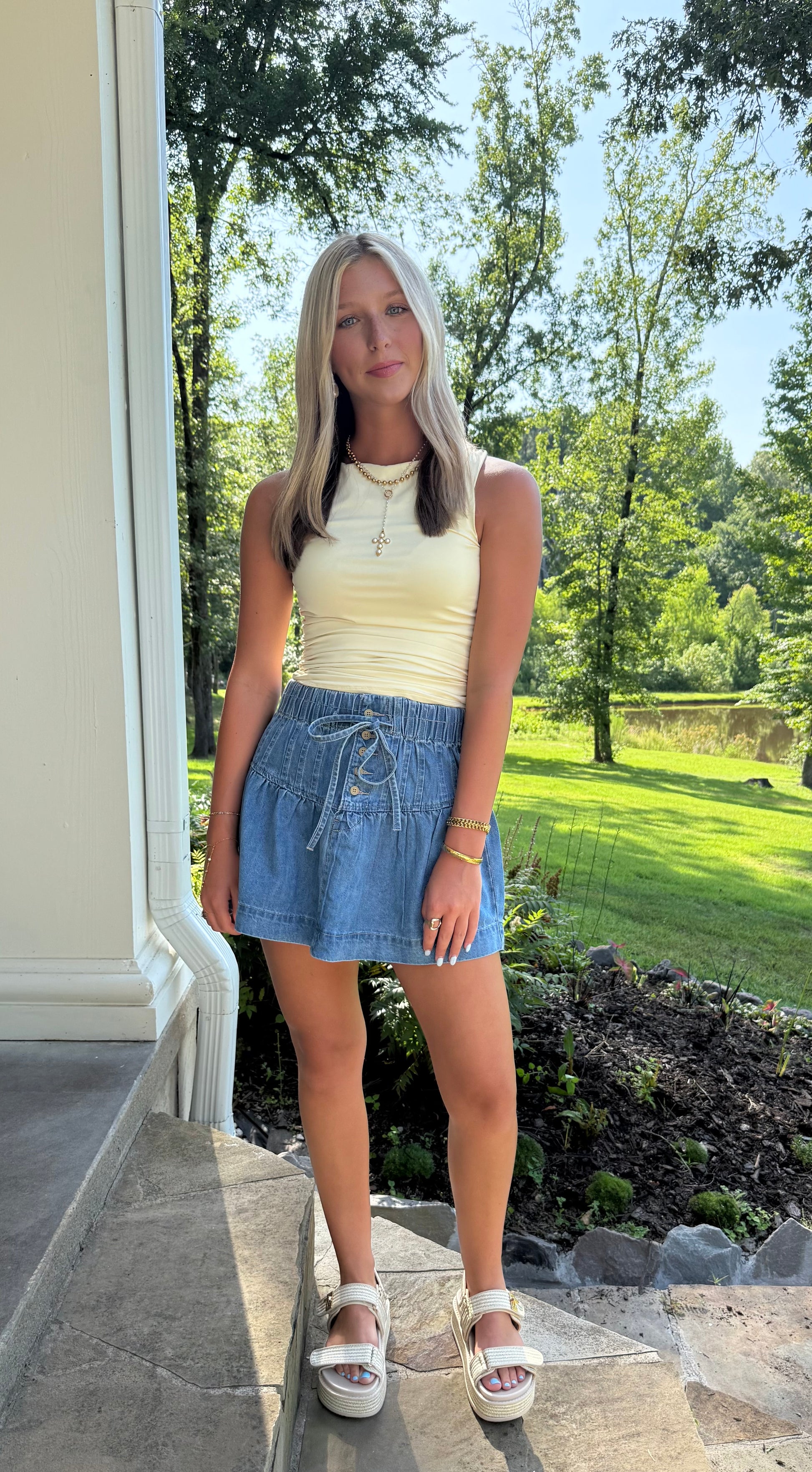 Glow Getter Tank Silky Pastel Yellow Bodycon Top